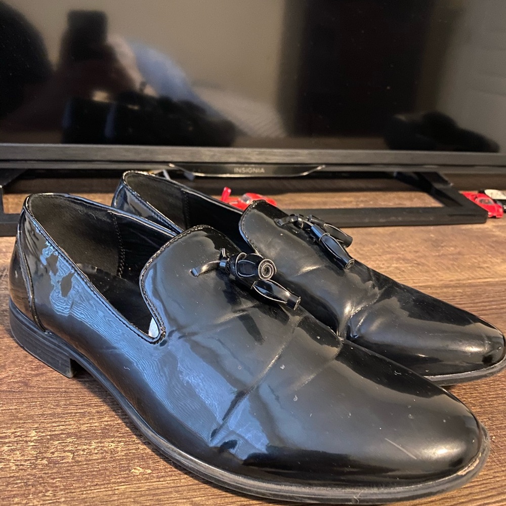 ASOS patent leather dress slip ons